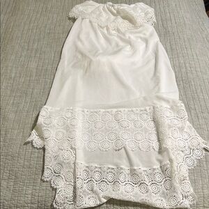 🔥🔥🔥SOLITAIRE crochet maxi hi-lo cover up dress